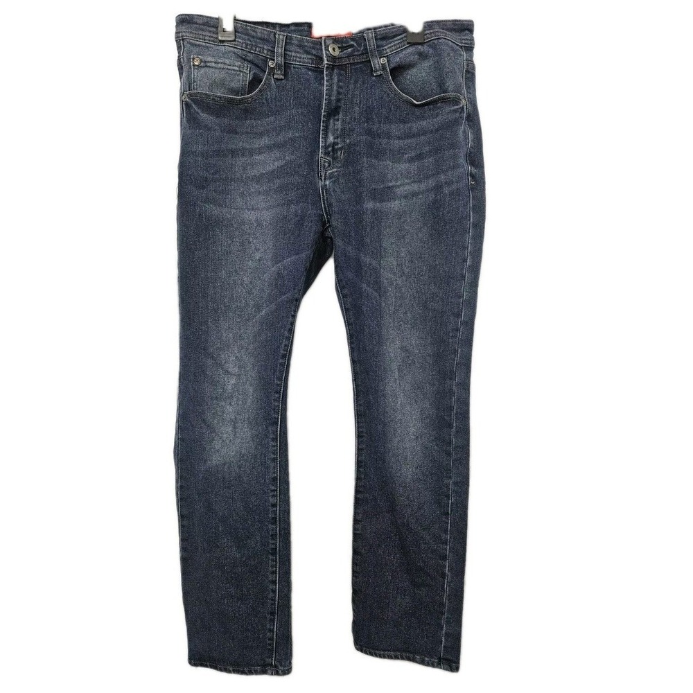 M.B.X Jeans Mens 34x30 Blue Slim Fit Stretch Denim Casual Pants Streetwear Y2K